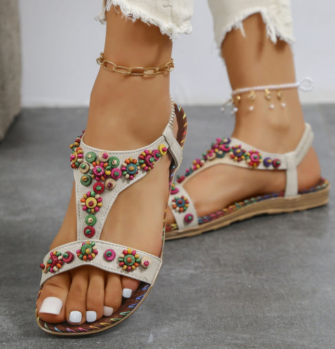 Solstice Pearl | Beaded Sandals