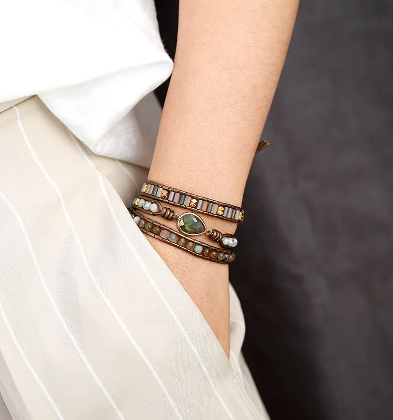 Ethnic Love | Labradonit Armband - Thalita