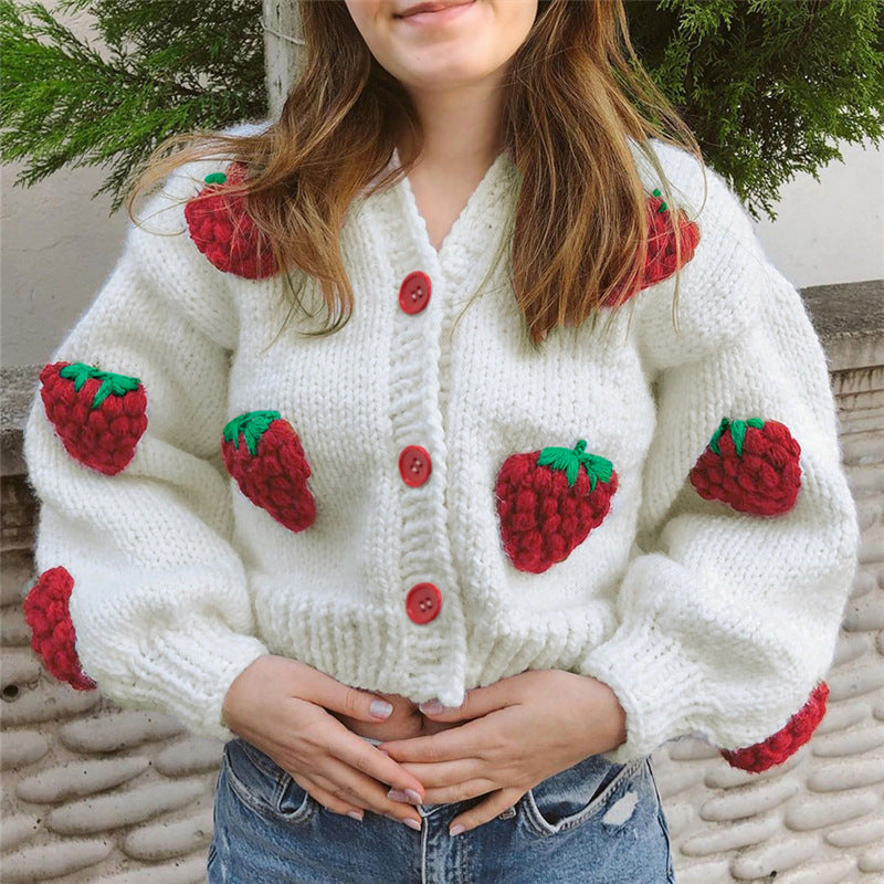 Strawberry Daydream | Söt Vintage Sweater - Thalita