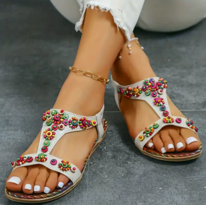 Solstice Pearl | Beaded Sandals