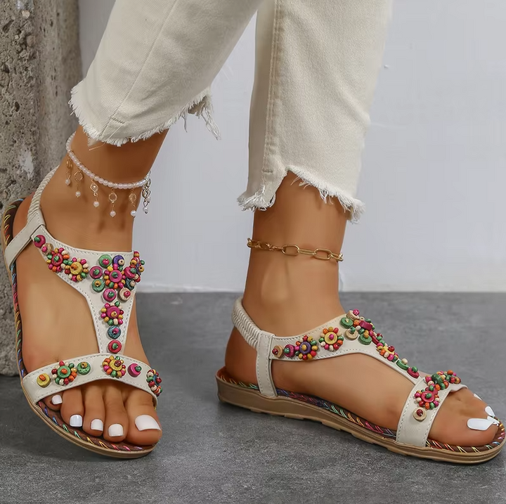 Solstice Pearl | Beaded Sandals