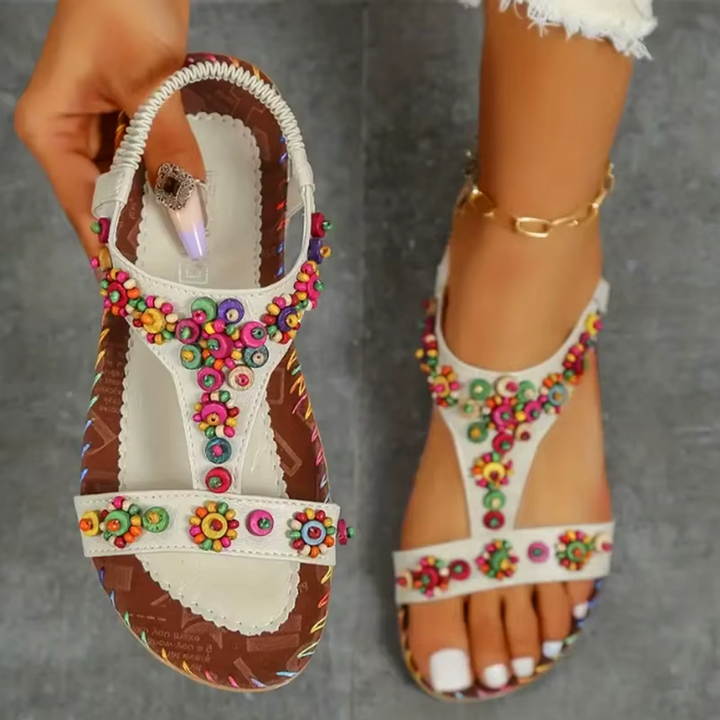 Solstice Pearl | Beaded Sandals