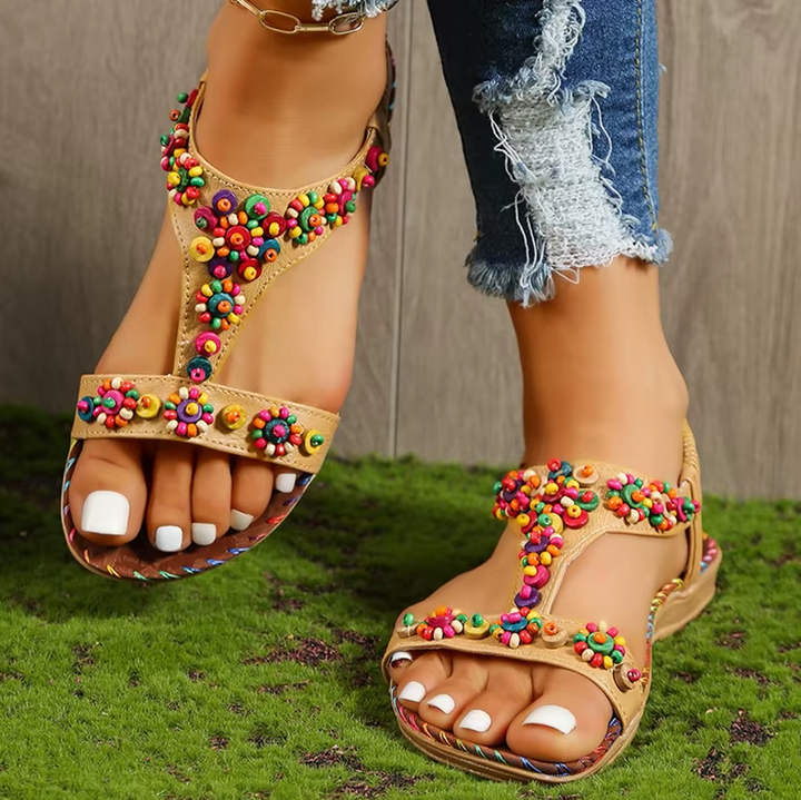 Solstice Pearl | Beaded Sandals