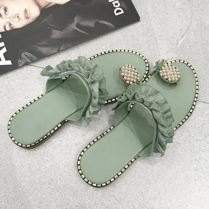 Tropical Bloom | Flat Summer Sandals